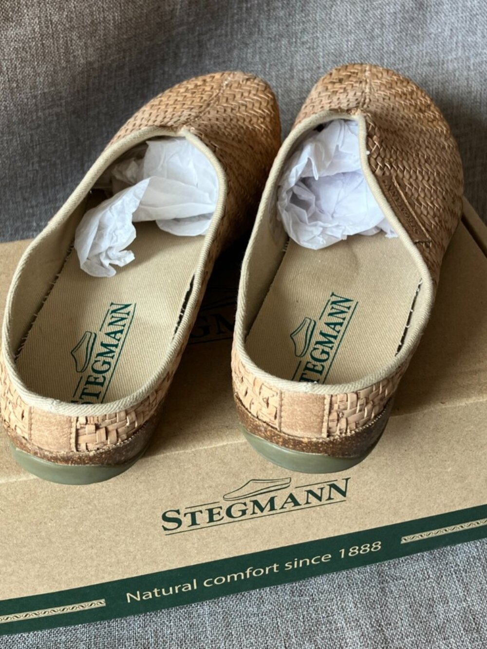 Stegmann Women's Maria Mule Woven Cork Slip-On Comfort Career Shoe Size 7.5 - Picture 3 of 10